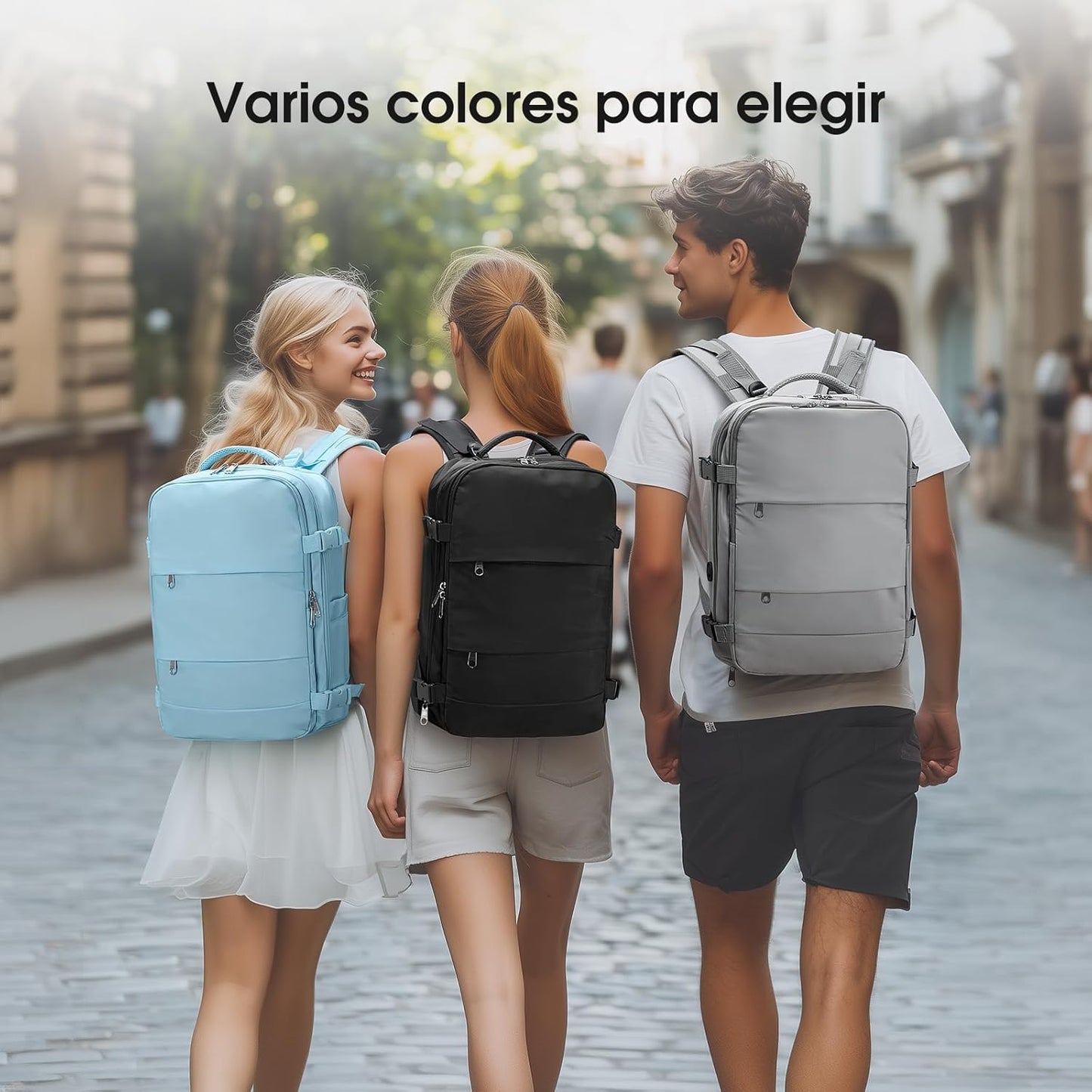 Mochilas de viaje para avion espaciosa